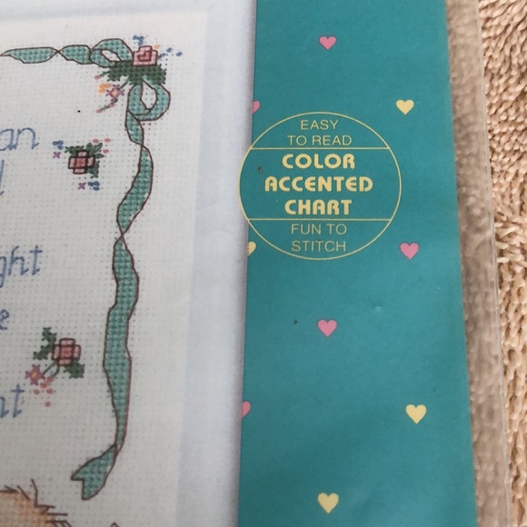 Sunset BabyHugs Precious Keepsake "Guardian Angel" Counted Cross Stitch - Picture 2 of 4